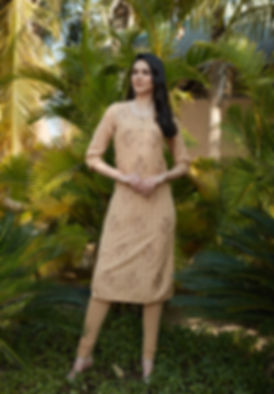 Shade || Floral Fusion Checks Kurta