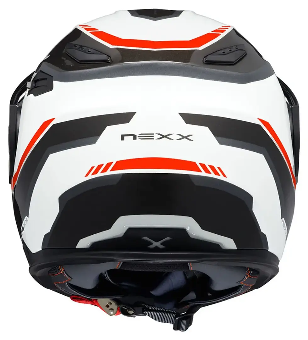 Thumbnail: Rear view of Nexx Vilijord Continental Helmet showcasing reflective accents and dual safety certification labels.