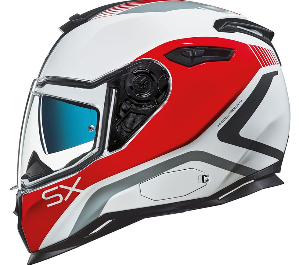 Nexx SX.100 Popup White Red Sport Touring Full Face Helmet