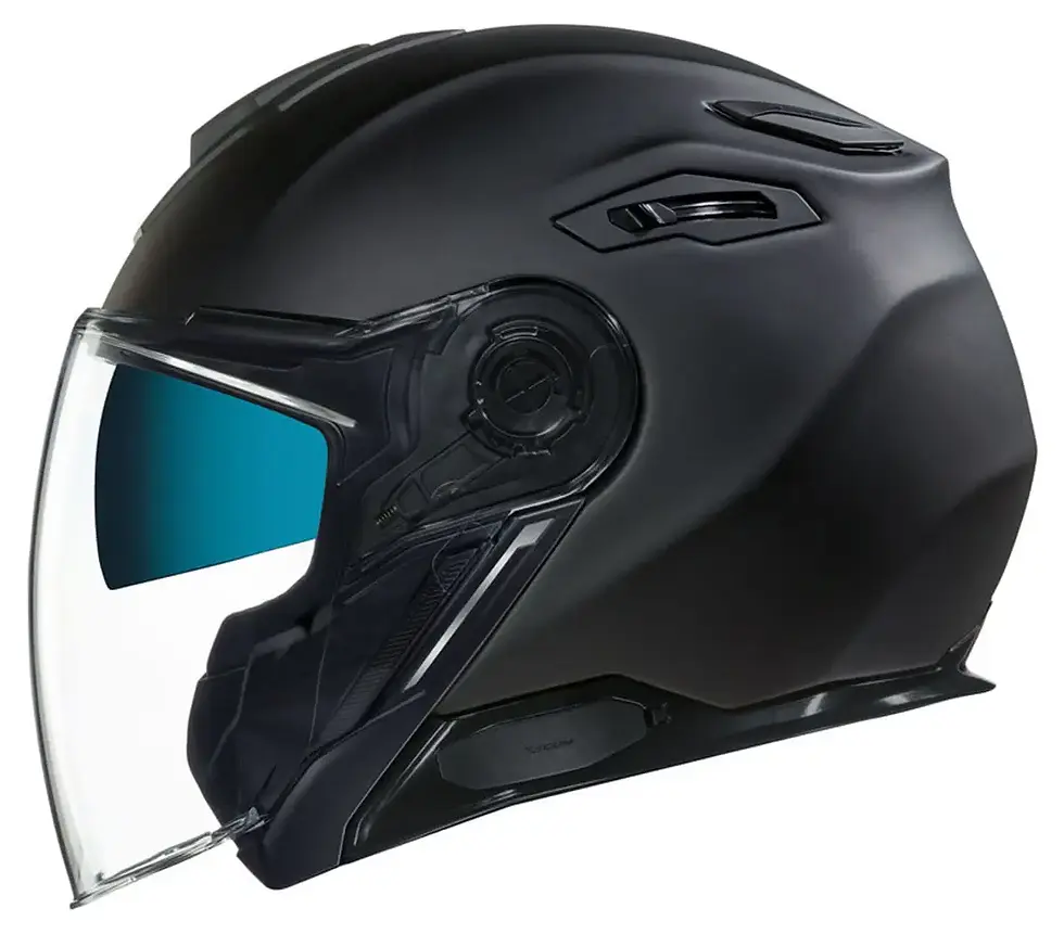 NEXX Viliby Solid Matte Black Open-Face Motorcycle Helmet featuring premium urban design, matte black finish, and comfort-fit