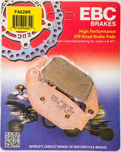 EBC FA629R R-Series rear brake pads for motocross and ATV, high-performance carbon/graphite compound in retail packaging