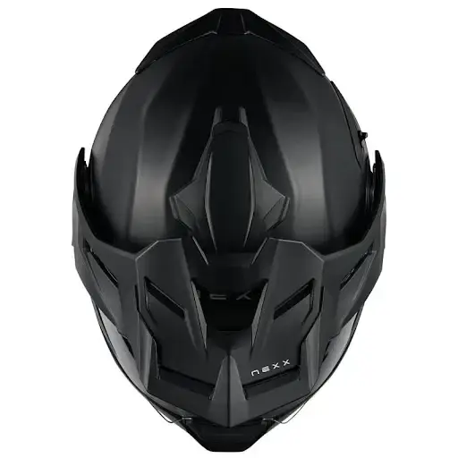 Thumbnail: Front view of Nexx X. Life Country Zero Pro Carbon Helmet highlighting wide visor, chin vent, and aerodynamic adventure desig