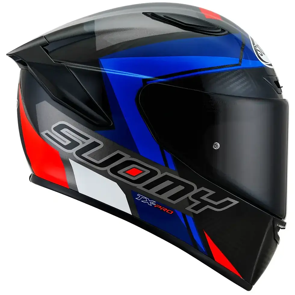 Thumbnail: Suomy TX-PRO Full-Face Racing Helmet – Glam Blue, featuring aerodynamic lightweight design with glossy blue finish.