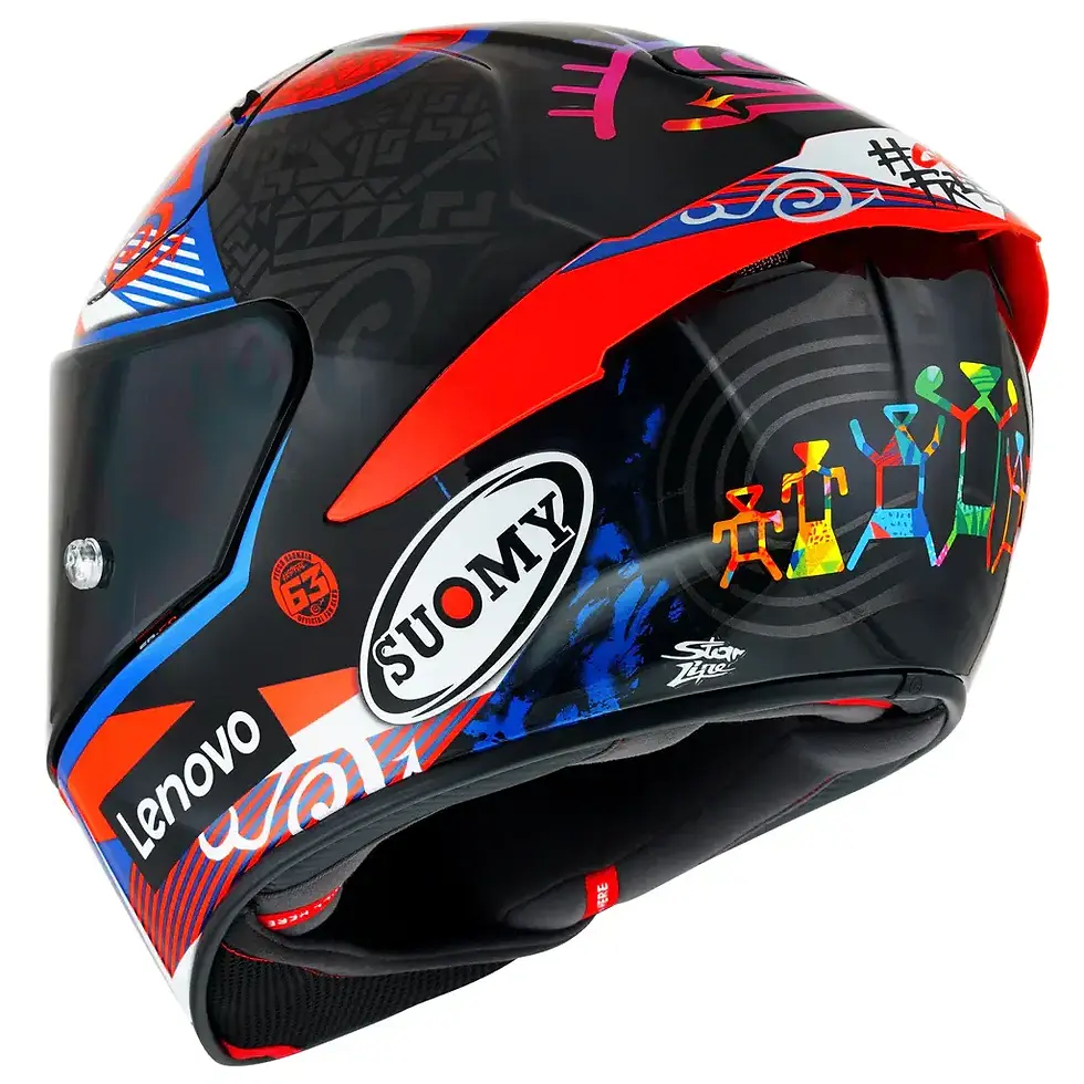 Thumbnail: Suomy SR-GP Bagnaia 2021 Helmet interior – removable liner, cheek pads, comfort fit