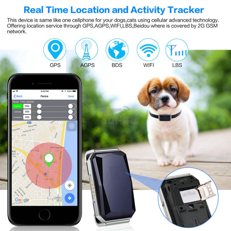 Miniatura: GPS Pet Tracker Collar for Lost Pet Location Tracking