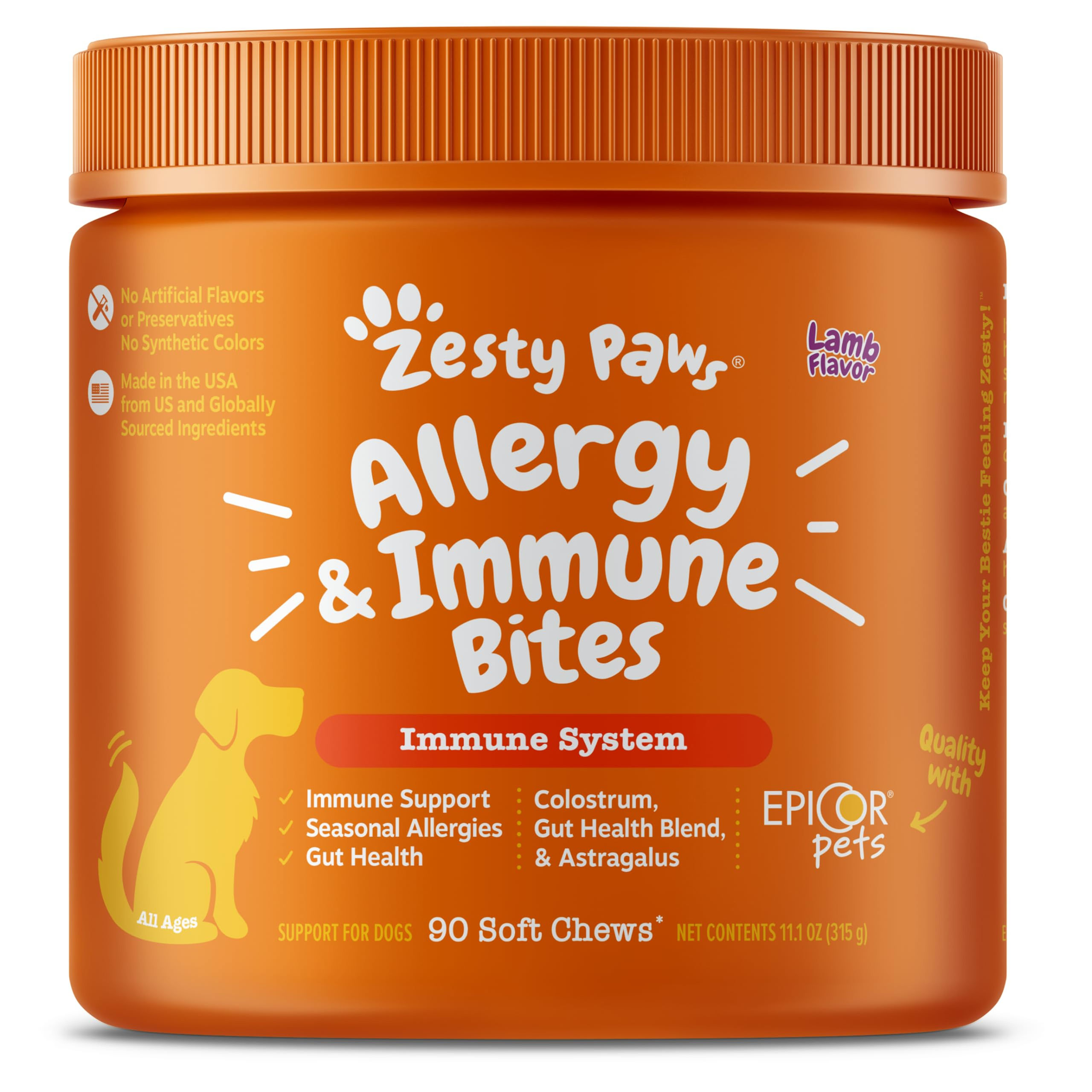 Zesty Paws Dog Allergy Relief- Dog Itching Skin Relief- Dog Probiotics for Itchy