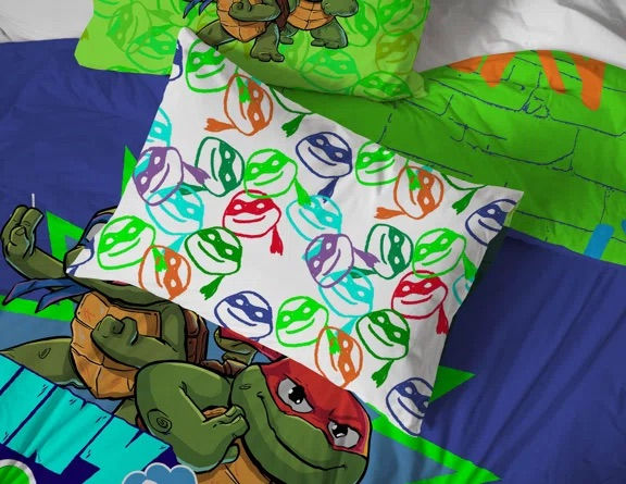 TMNT Turtletots: Unleash Your Inner Ninja with the Mutant Mayhem Comforter Set!