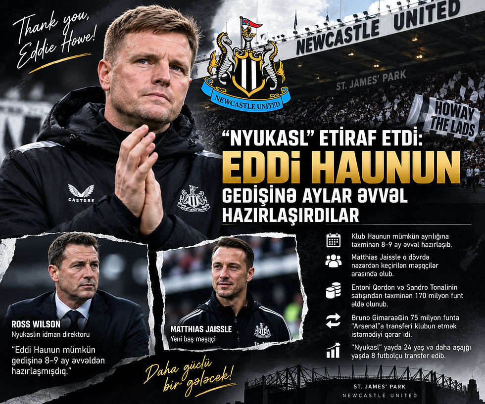 Nyukaslın keçmiş baş məşqçisi Eddi Hau və St James Park