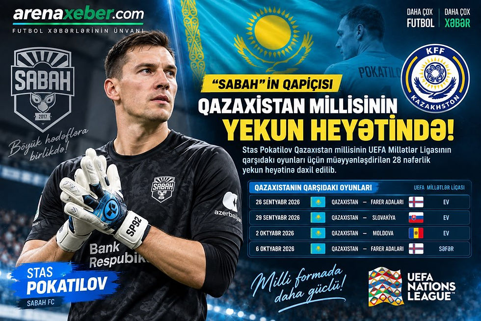“Sabah”ın qapıçısı Stas Pokatilov Qazaxıstan millisində