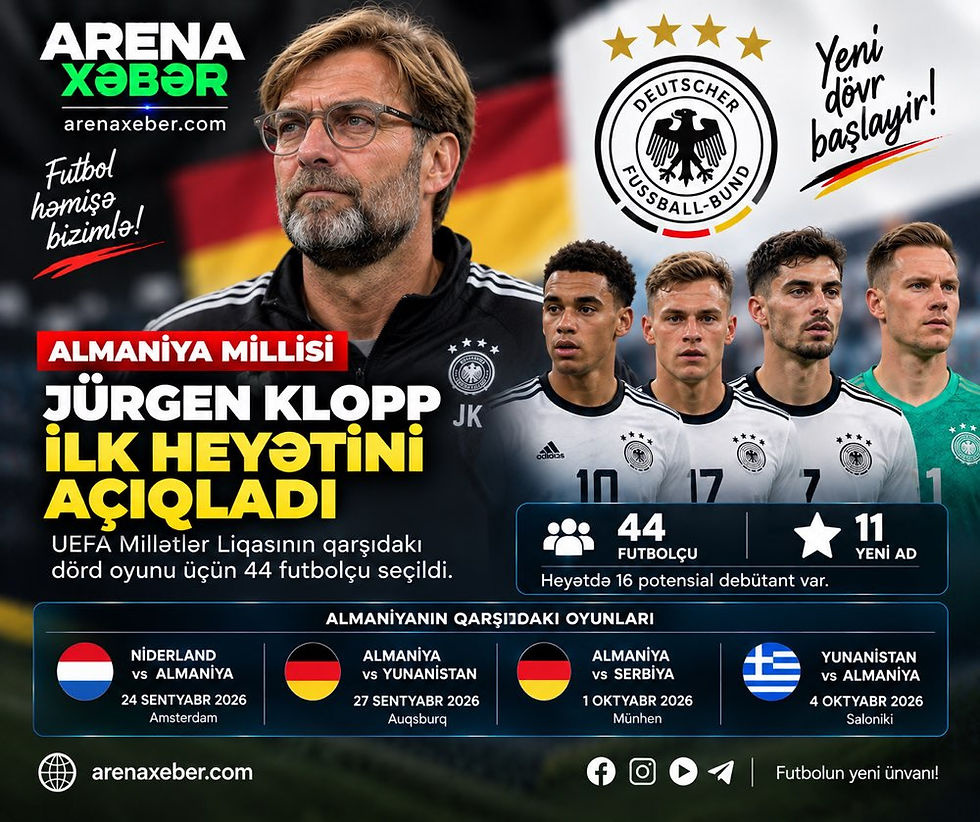 Jürgen Klopp Almaniya millisinin ilk heyətini açıqladı