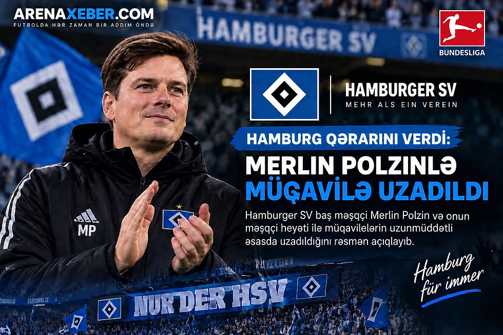 Hamburger SV baş məşqçi Merlin Polzin və məşqçi heyəti ilə müqavilələri uzunmüddətli uzadıb.