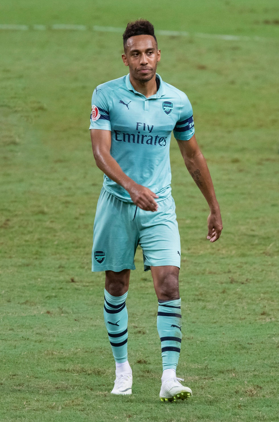 Pyer-Emerik Aubameyanq futbol matçı zamanı