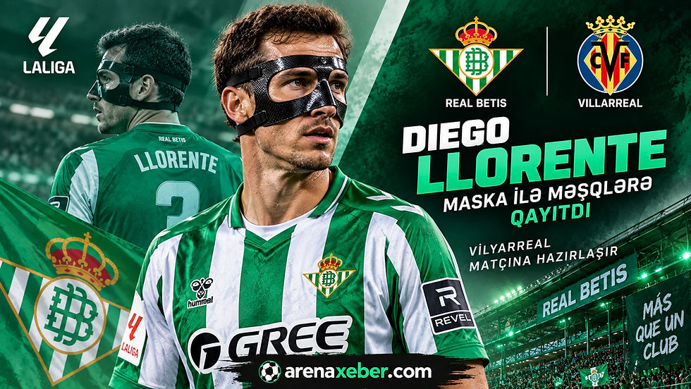 Diego Llorente Real Betis məşqində qoruyucu maska ilə