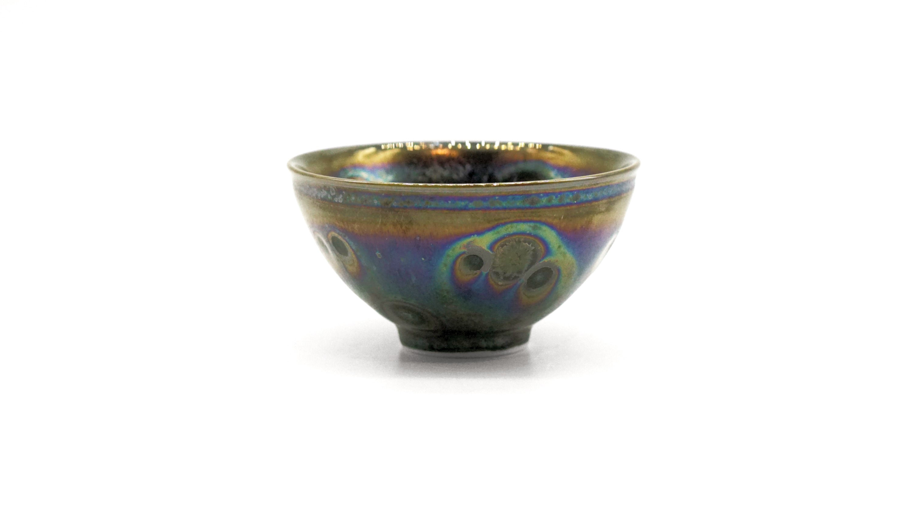 Tenmoku tea cup with special glazing 曜變天目杯