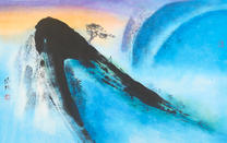 夕照松峯
Pine Peak in the Evening Glow