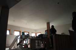 Completed sheetrocking in livingroom