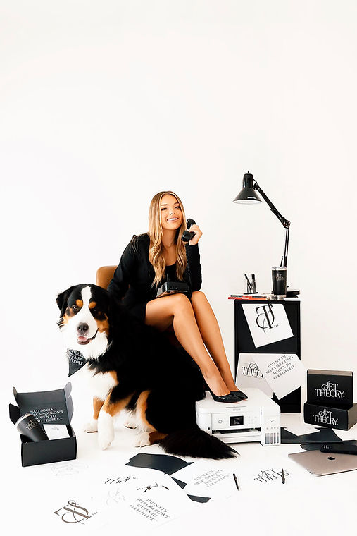 Branding image showcasing the Set Theory Marketing owner on the phone to promote the agency’s athlete branding and social media strategy services. Set Theory Marketing is a Wichita, KS-based marketing agency specializing in branding, social media, website design, and public relations.