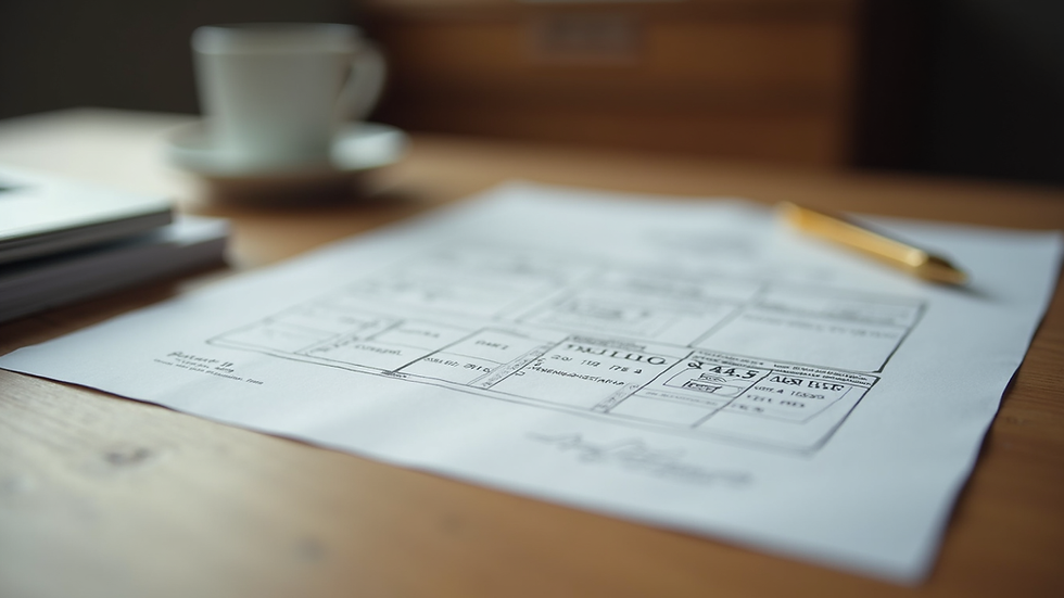 Close-up view of a patent document on a wooden desk