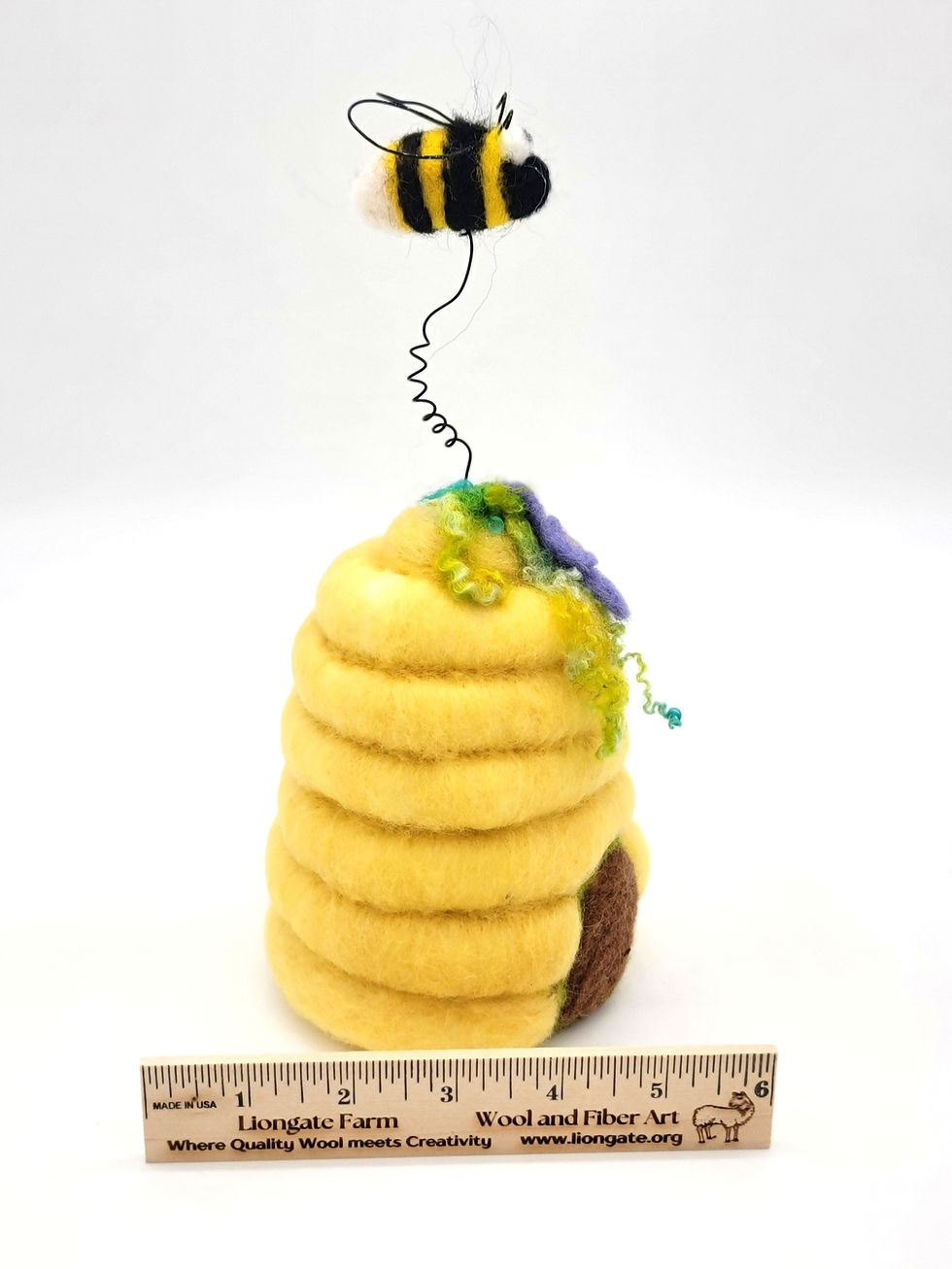 Thumbnail: needle felted bee hive kit