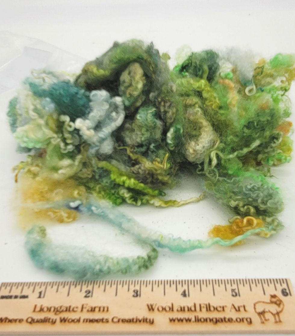 Hand Dyed Rainbow BFL Locks Stems May
