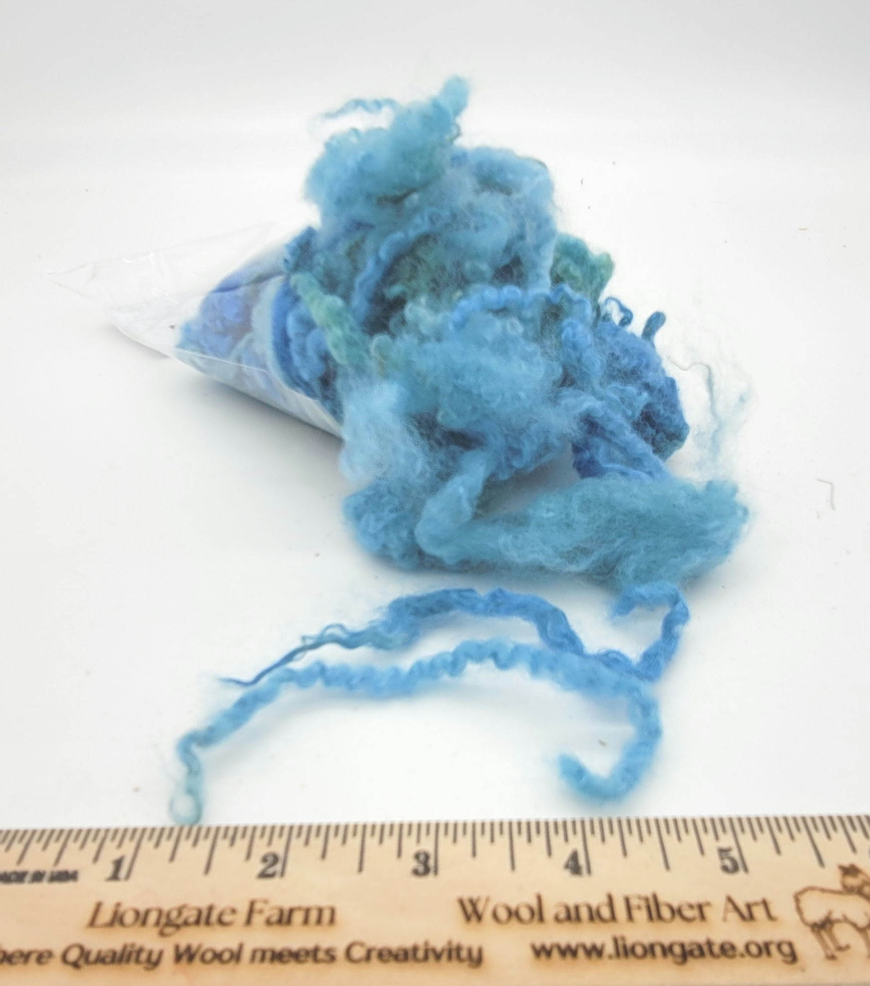 hand dyed rainbow bfl locks blue agave