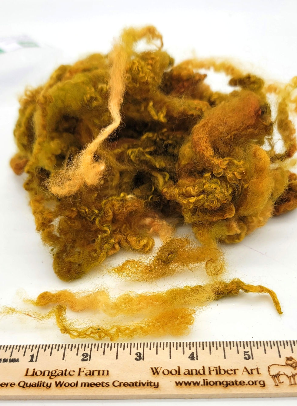 Hand Dyed Rainbow BFL Locks Tobacco may