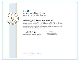 UX Design Paper Prototyping LinkedIn Certificate