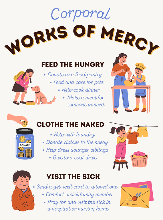 Corporal Works of Mercy for Kids