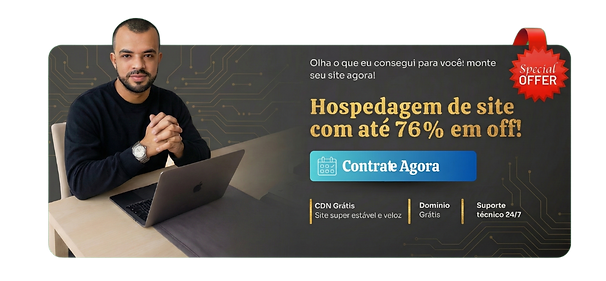 Criação de site 76% em Off com a Hostgato