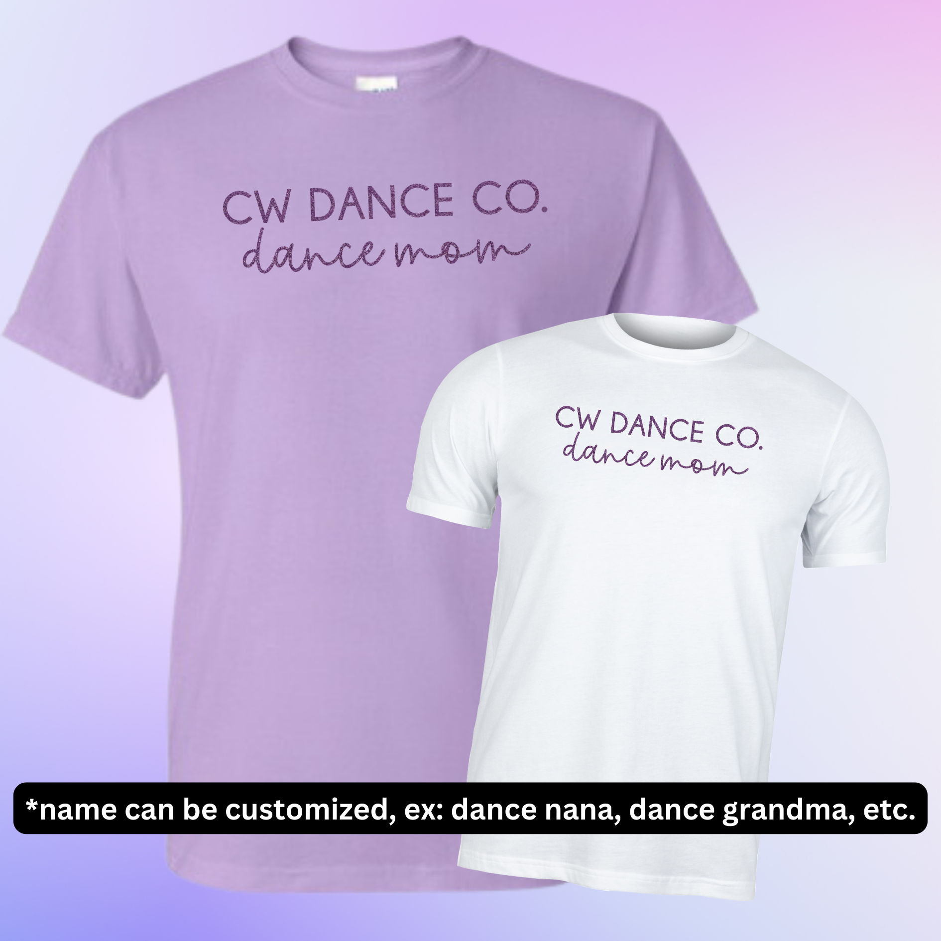 CWDC Dance Mom Glitter Tee - Customizable