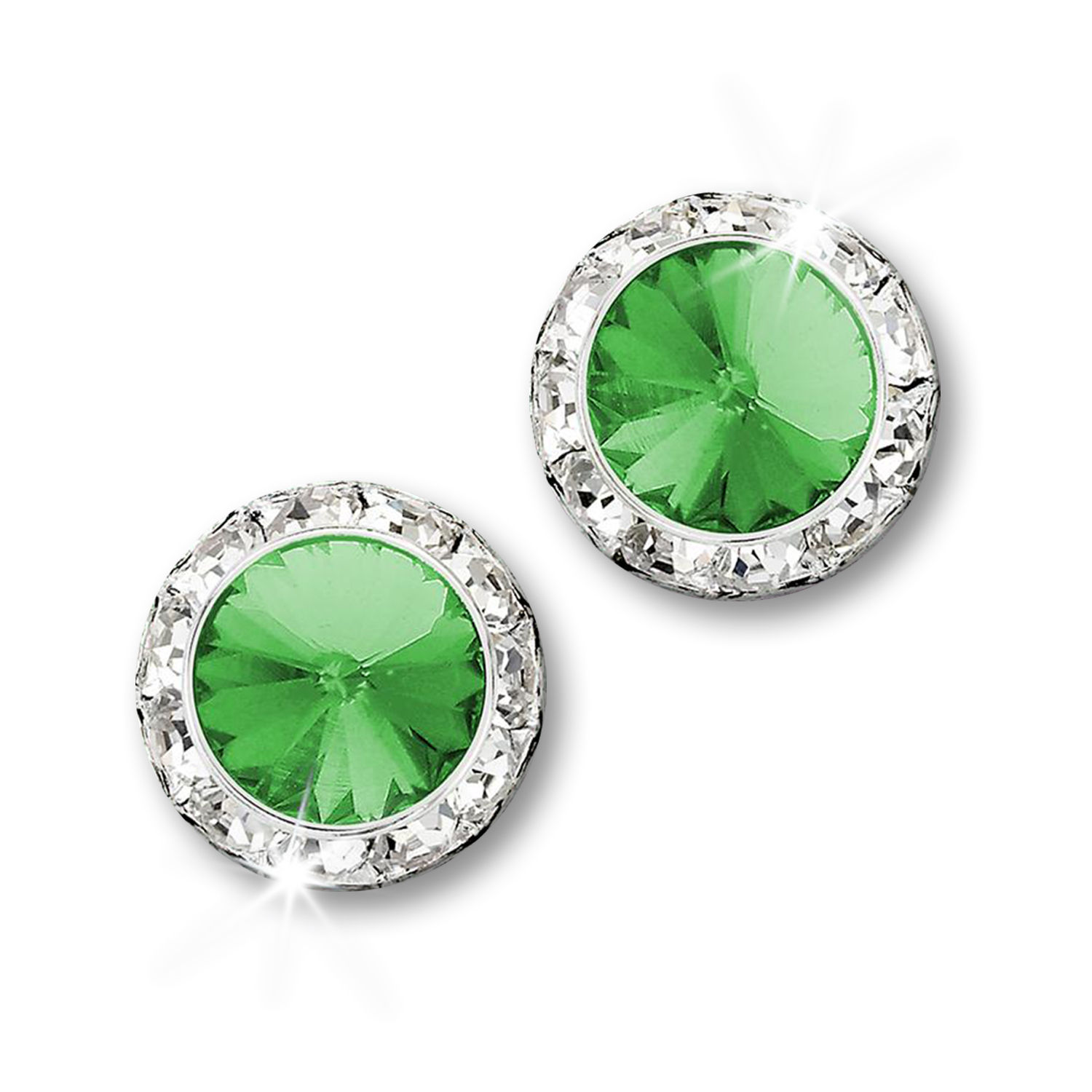 15mm Dance Earrings - Light Green Clip-On