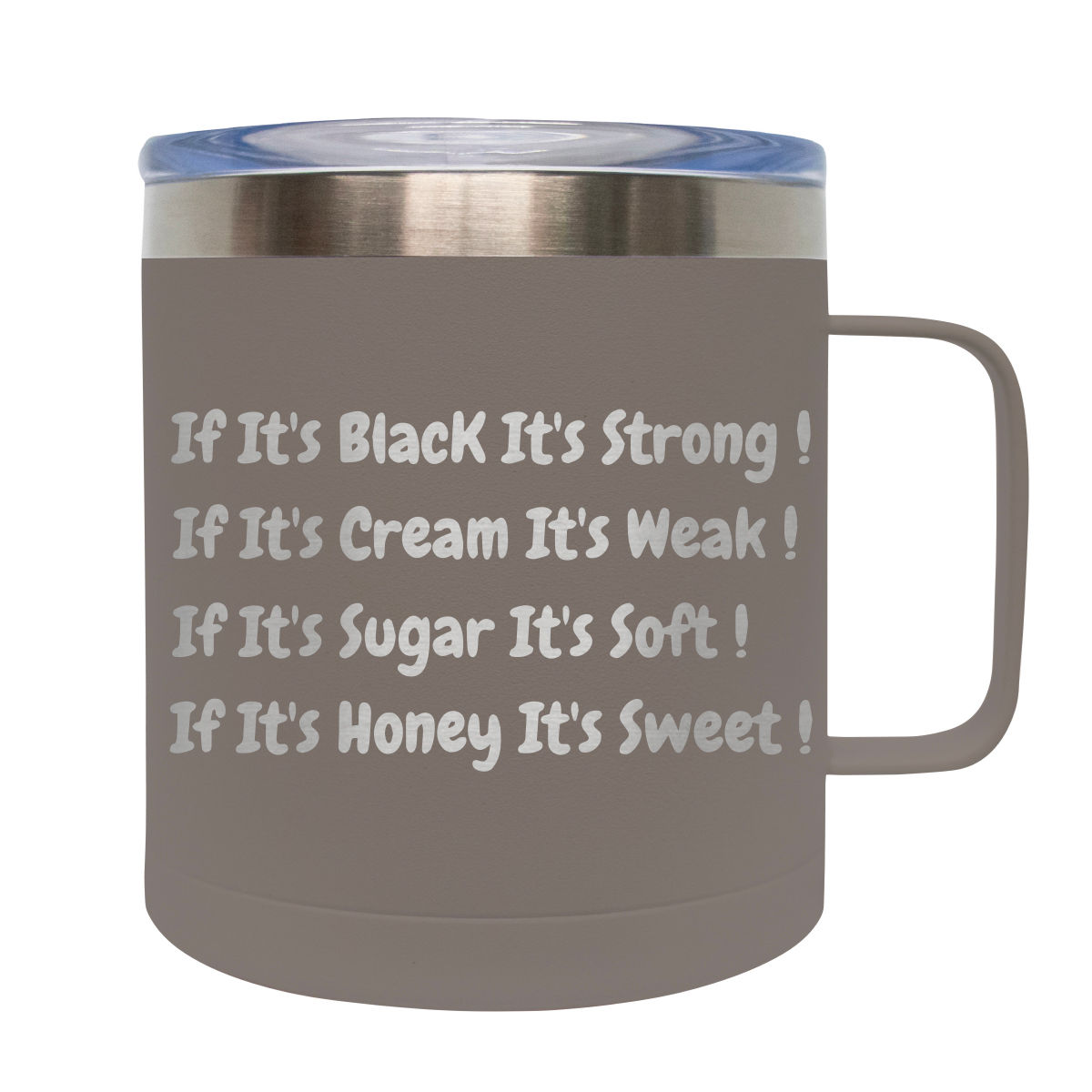 GDW 14oz Mug - If It's Black It's Strong! If It's Cream It's Weak!