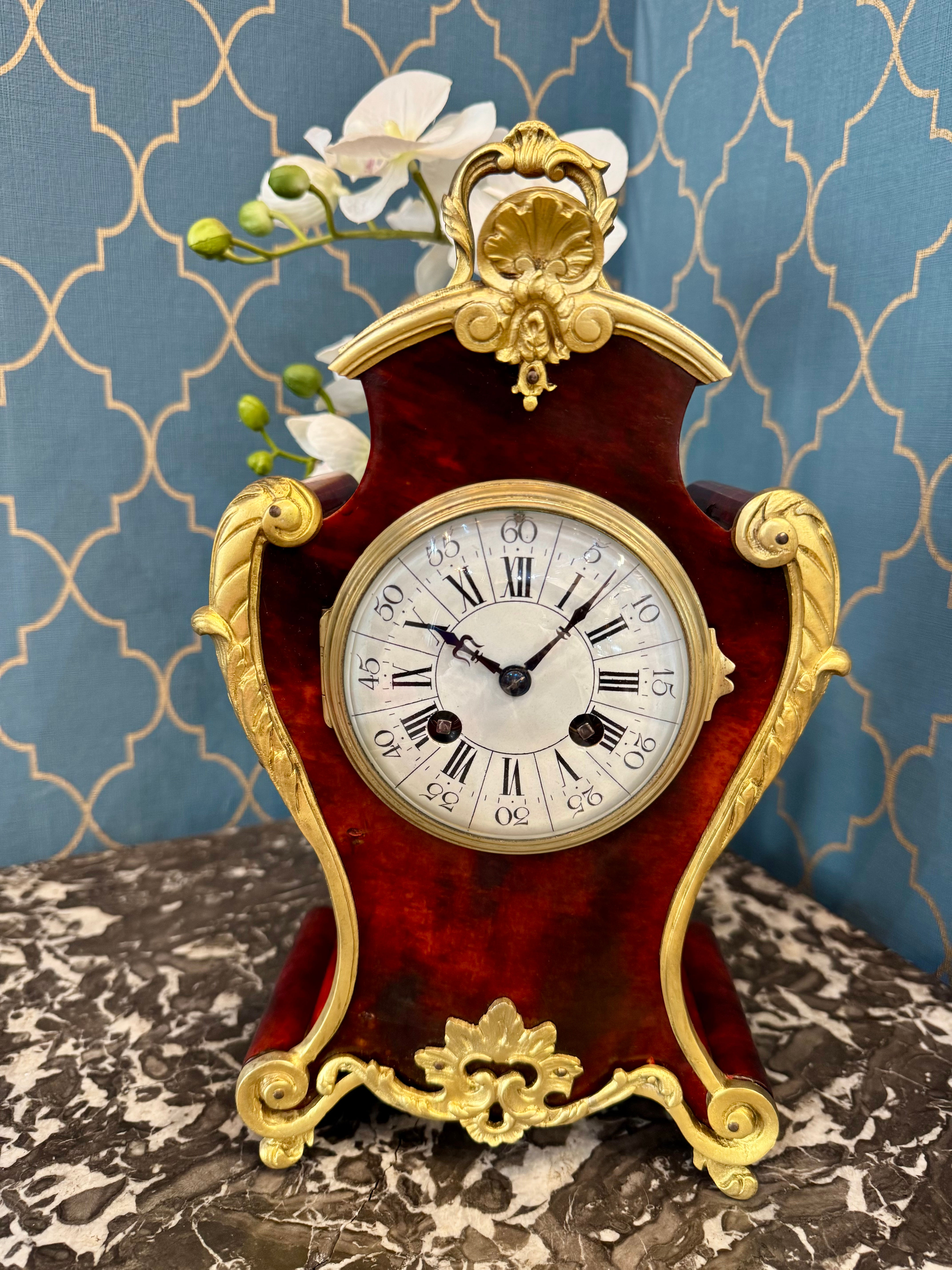 French Venis Martin Mantel Clock 