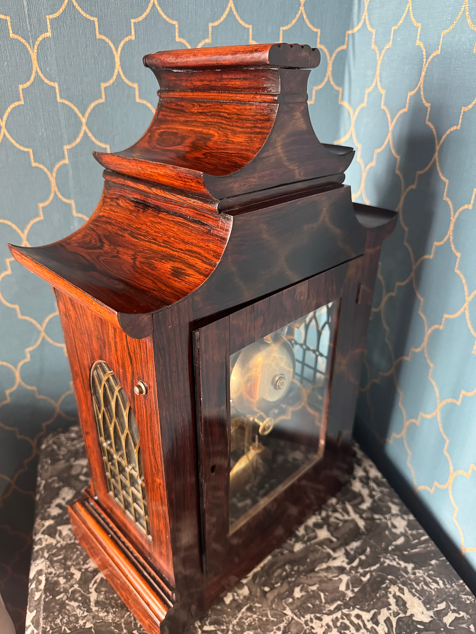 Thumbnail: English Double Fusee Mantel Clock 