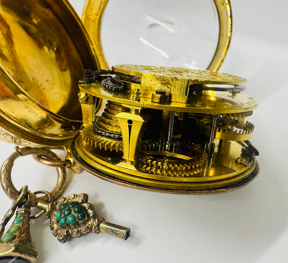 Thumbnail: Late 1690s French onion verge pocket watch