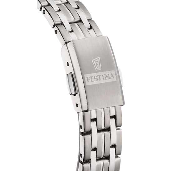 Thumbnail: FESTINA CALENDAR TITANIUM WATCH F20468/2 BLUE STEEL STRAP, WOMEN