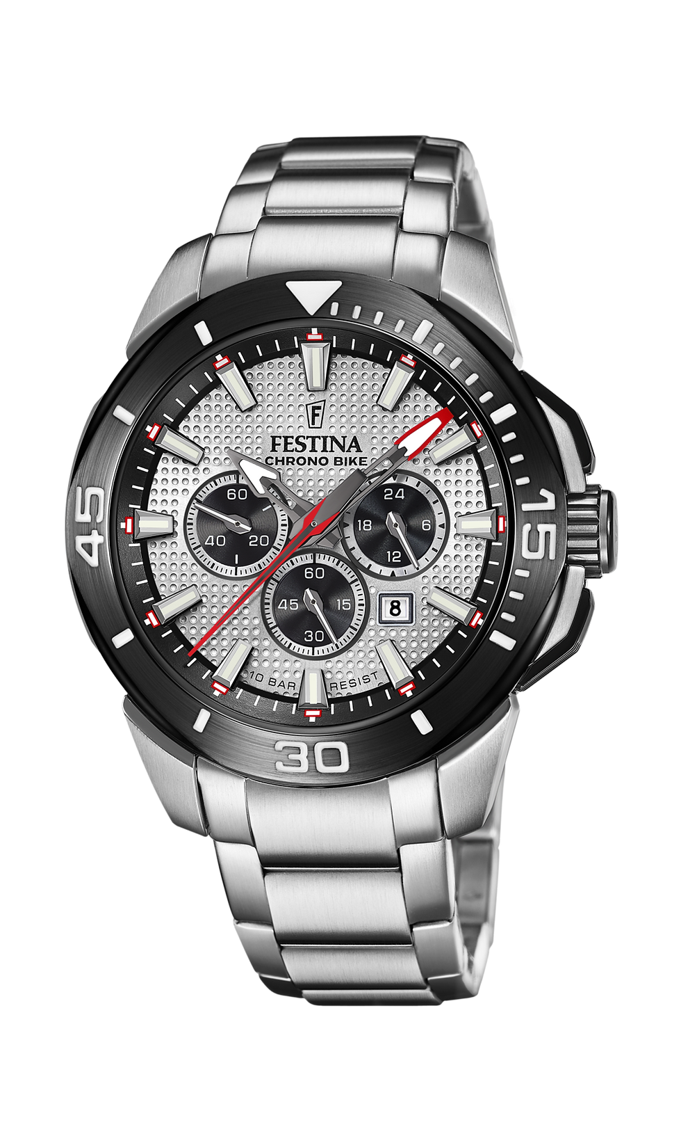 Thumbnail: FESTINA CHRONO BIKE WATCH F20641/1 GRAY STAINLESS STEEL STRAP 316L, MEN.