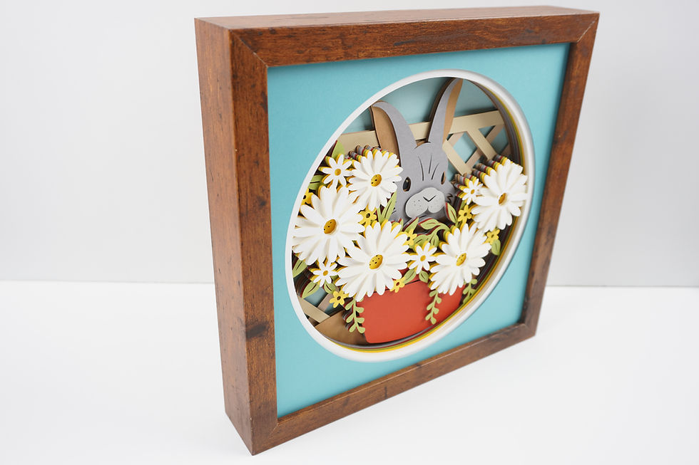 Thumbnail: Bunny in Daisy Pot 3D Shadow Box