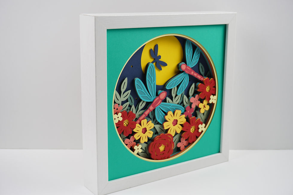 Thumbnail: Dragonflies at Night 3D Shadow Box