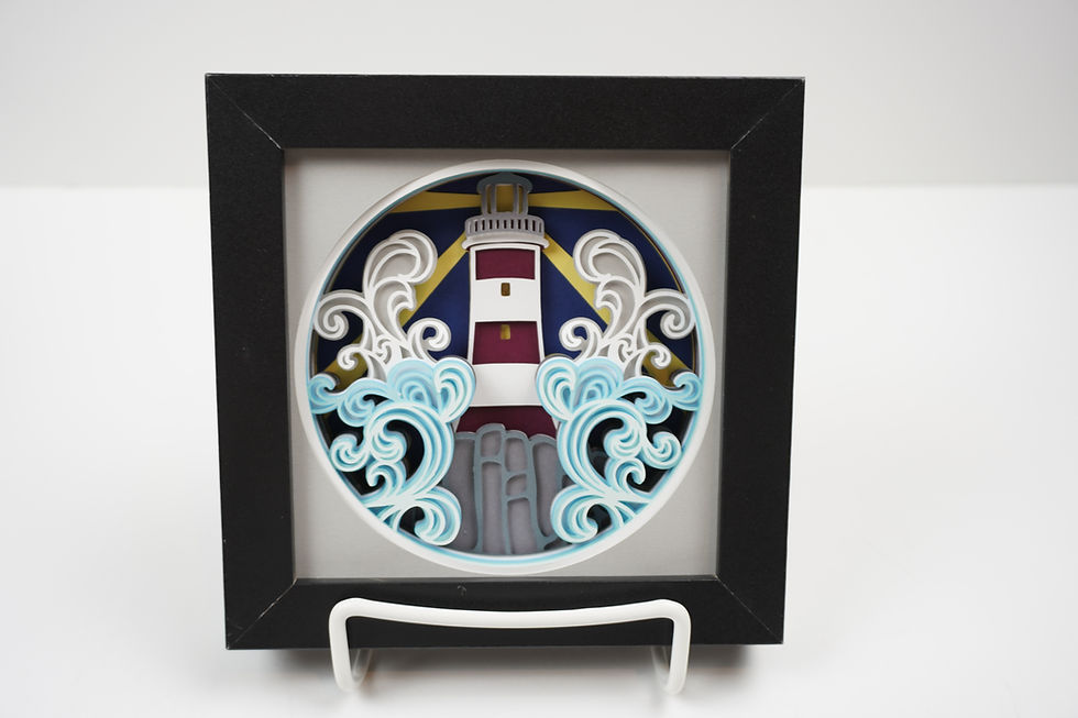Thumbnail: Lighthouse,  5 x 5,  3D Shadow Box