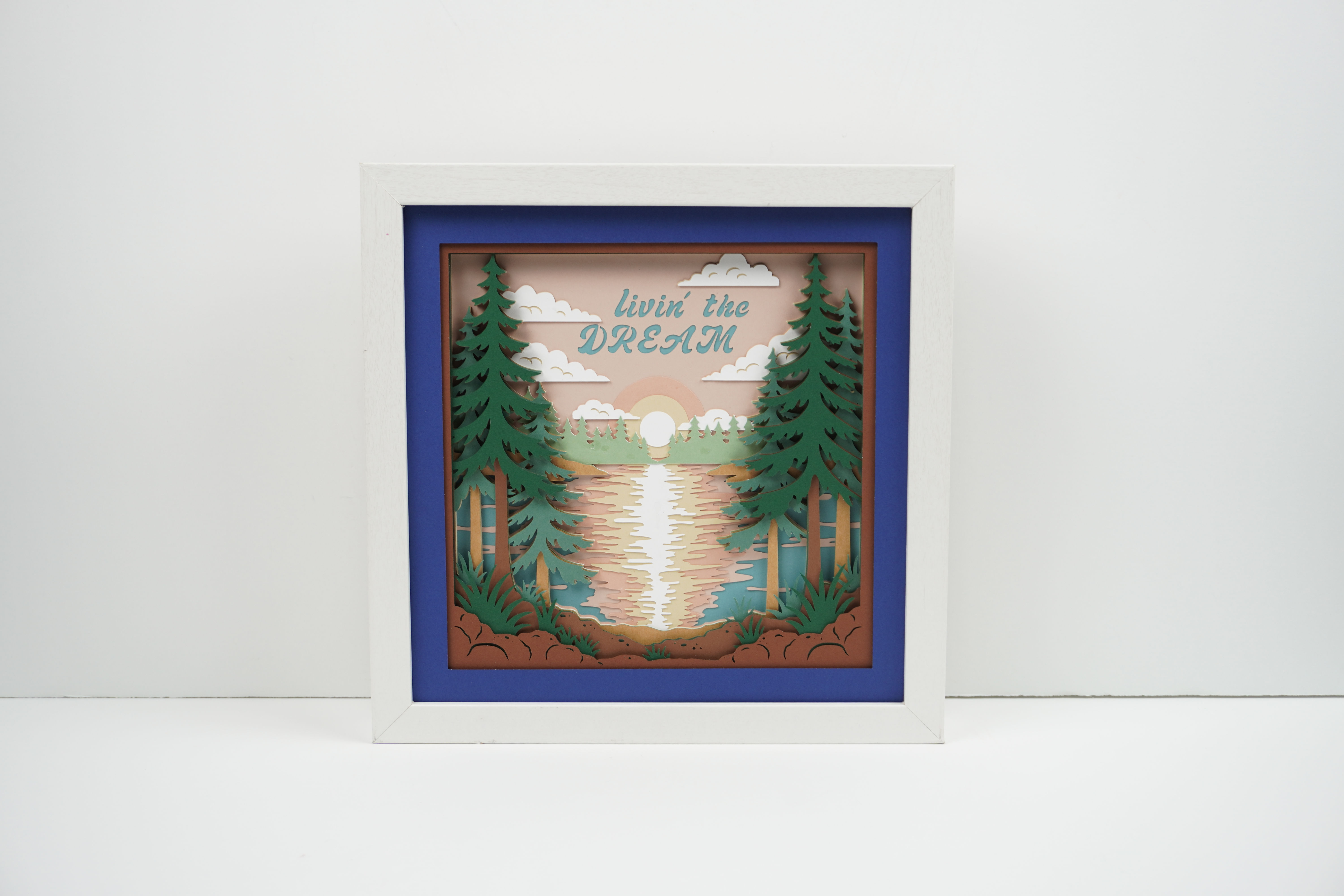 Livin' the Dream Lake 3D Shadow Box