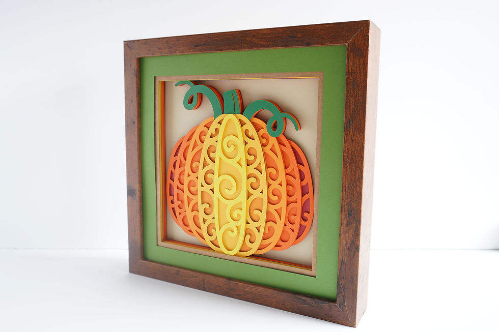 Thumbnail: Swirly Pumpkin Fall 3D Shadow Box