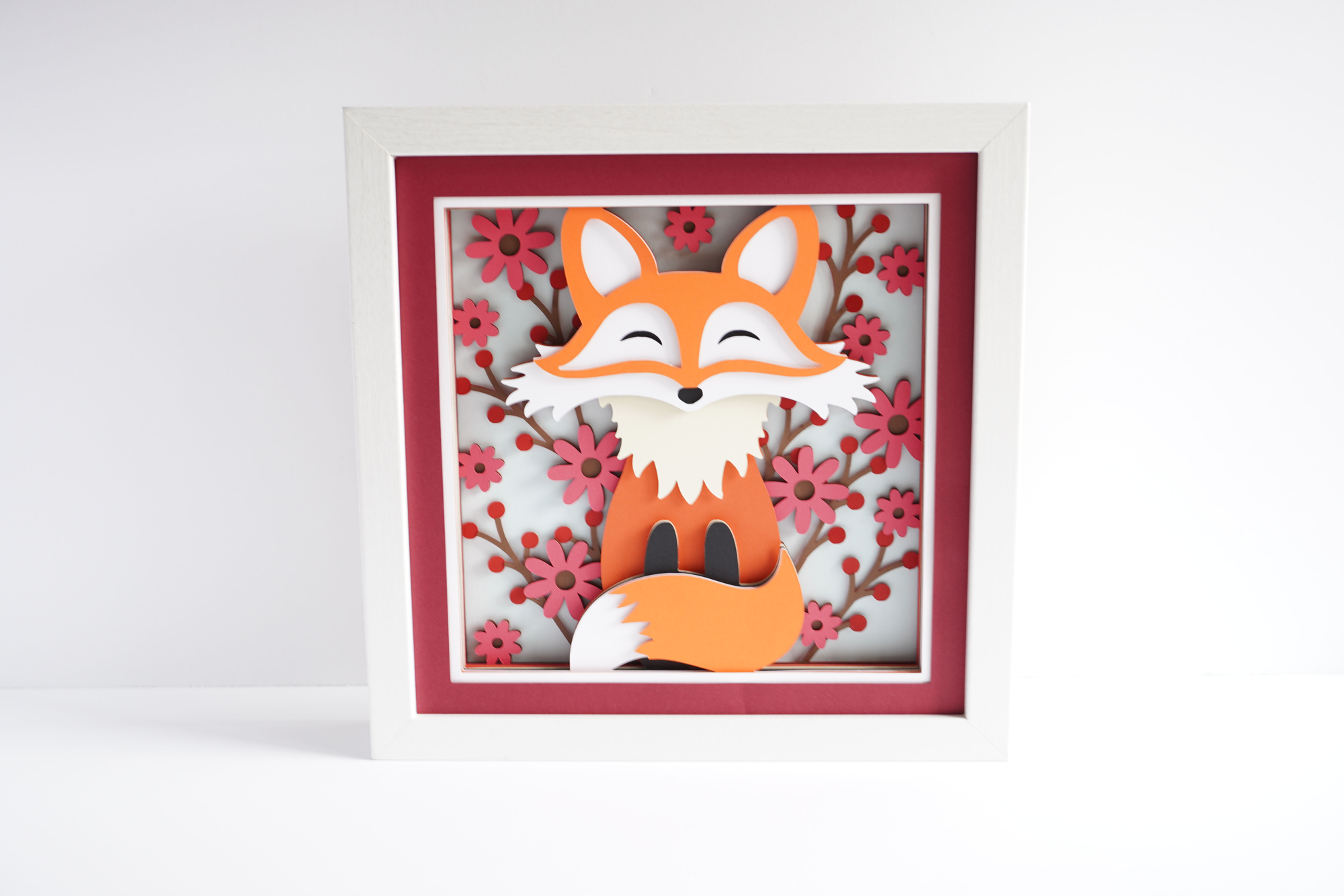 Fall Fox 3D Shadow Box