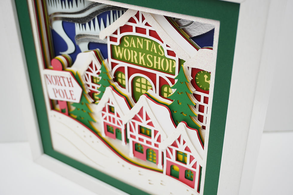 Thumbnail: North Pole Christmas 3D Shadow Box