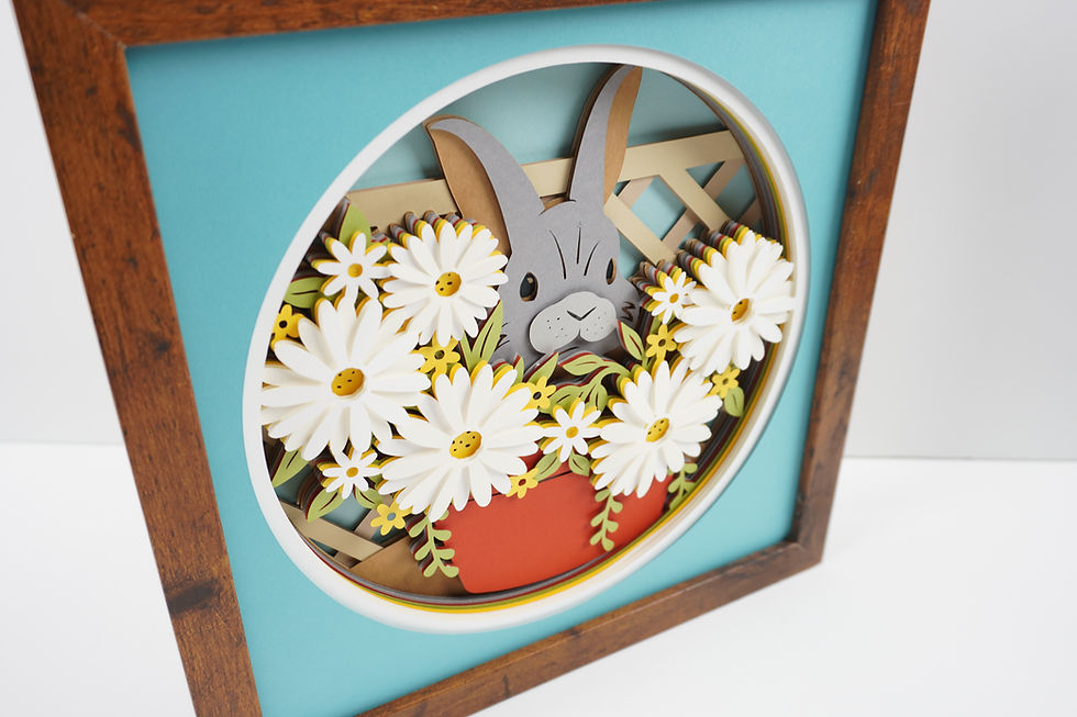 Thumbnail: Bunny in Daisy Pot 3D Shadow Box