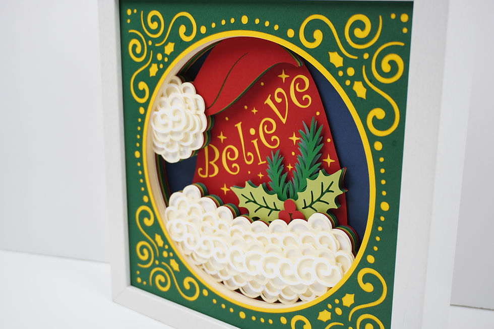 Thumbnail: Santa Hat Believe Christmas 3D Shadow Box