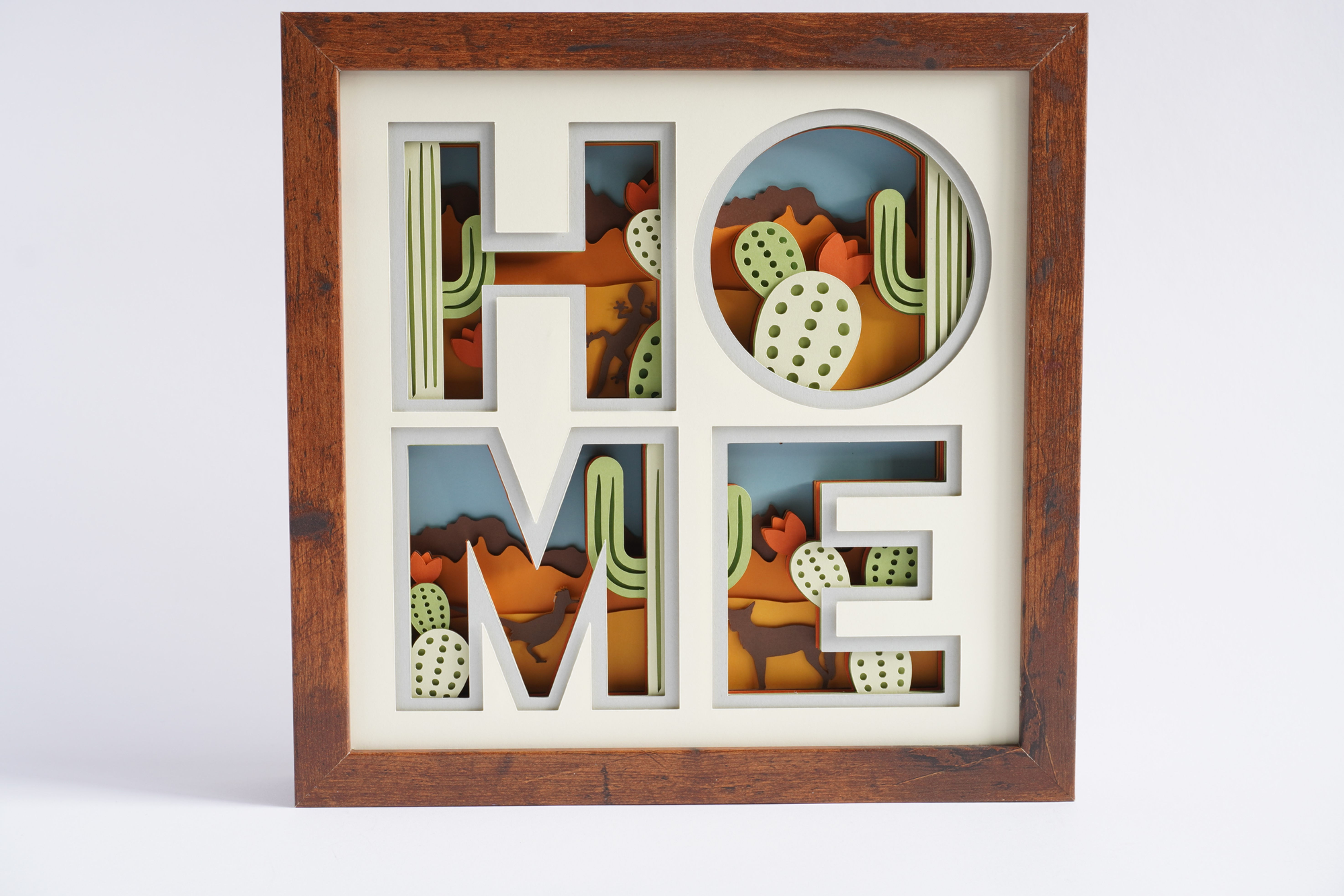 Home, Desert,  3D Shadow Box