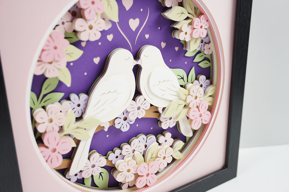 Thumbnail: Love Birds 3D Shadow Box