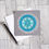Thumbnail: Gray and turquoise layered 5 x 5 card of a compass that celebrates dad for Father's Day