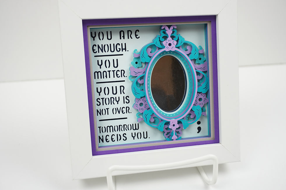 Thumbnail: Suicide Awareness, 5 x 5,  3D Shadow Box